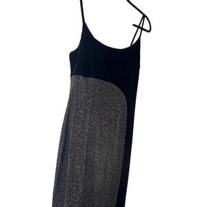 Scott McClintock Vintage Maxi Dress Velvet Animal Print Dress‎ Size 10
